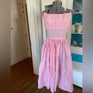 1950’s pink gingham sundress
